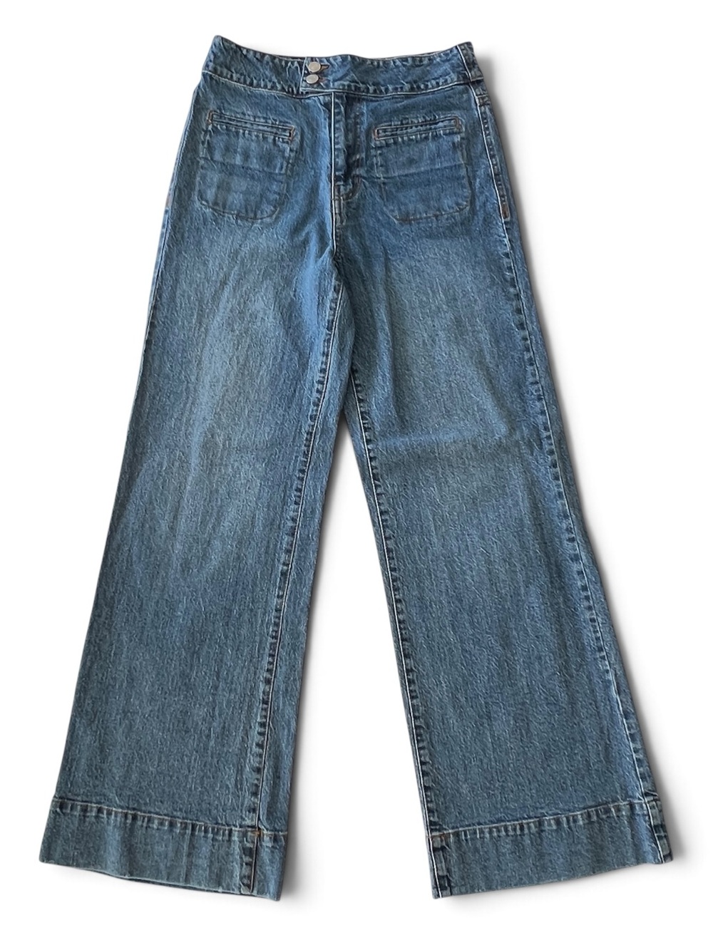 Habitual High Rise Wide Leg Jeans Blue Stretch Denim Size 6/28